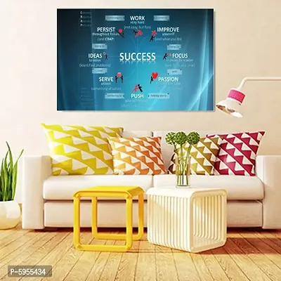 New Poster Success Work Improve Focus Passion Idea Motivational Self Adhesive Wall Posters for Home Office D&eacute;cor  .(Pack of 1)