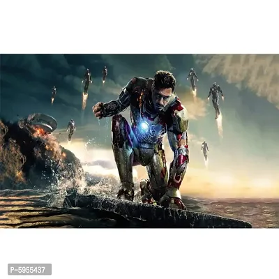 New Poster Polyvinyl Chloride Iron Man Wall Posters (Multicolor) For Living Room, Bed Room , Kid Room Guest Room Etc. (Pack of 1)-thumb2