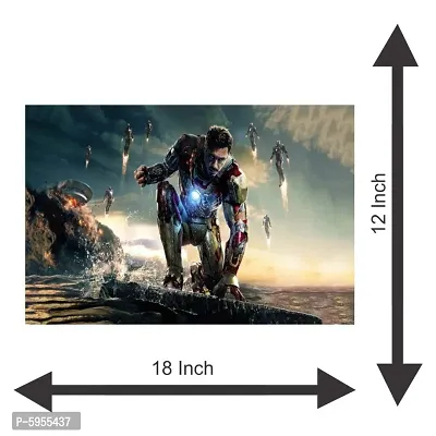 New Poster Polyvinyl Chloride Iron Man Wall Posters (Multicolor) For Living Room, Bed Room , Kid Room Guest Room Etc. (Pack of 1)-thumb3