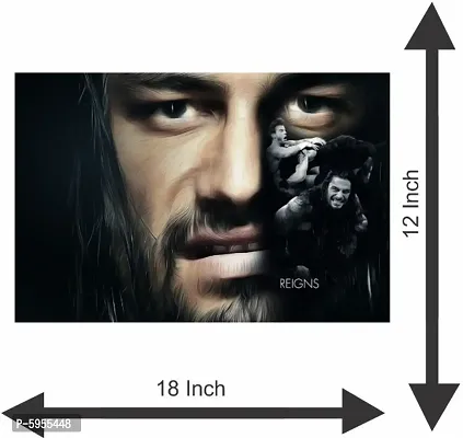 voorkoms Roman Reigns Waterproof Wall Sticker Poster wwe Wrestling 3D Wall Sticker Poster Medium Poster-thumb2