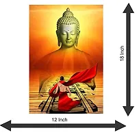 New Best Poster Buddha The Young Monk Wall Sticker Home Decor Living Room Poster Lamination For Living room,Bed Room , Kid Room, Guest Room Etc.(Pack of 1)-thumb2