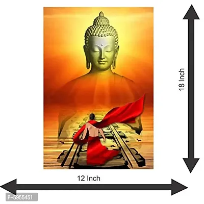 New Best Poster Buddha The Young Monk Wall Sticker Home Decor Living Room Poster Lamination For Living room,Bed Room , Kid Room, Guest Room Etc.(Pack of 1)-thumb3