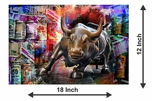 New Best Poster Gold Bull With Money PVC Poster For Living room,Bed Room , Kid Room, Guest Room Etc.(Pack of 1)-thumb2