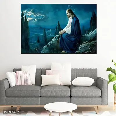New Best Poster Jesus Gethsemane Garden Christian Gods PVC Poster For Living room,Bed Room , Kid Room, Guest Room Etc.(Pack of 1)