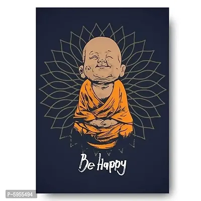 New Best Poster Laughter Buddha Be Happy Posters Motivational Wall Sticker and Inspirational Quotes for Living Room Home For Living room,Bed Room , Kid Room, Guest Room Etc.(Pack of 1)-thumb2