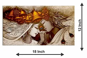 New Best Poster Lord Radha Krishna Poster Wall Sticker Home Decor Stickers for Living Room Home Decoration For Living room,Bed Room , Kid Room, Guest Room Etc.(Pack of 1)-thumb1