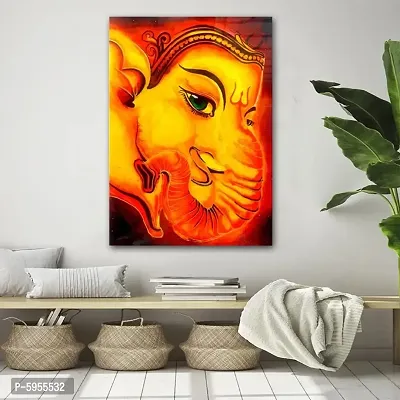 New Best Poster Design 'Modern Elegant Ganesha God' Wall Sticker (PVC Vinyl, 30.48 cm x 45.72 cm, Multicolour) For Living room,Bed Room , Kid Room, Guest Room Etc.(Pack of 1)-thumb0