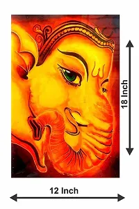 New Best Poster Design 'Modern Elegant Ganesha God' Wall Sticker (PVC Vinyl, 30.48 cm x 45.72 cm, Multicolour) For Living room,Bed Room , Kid Room, Guest Room Etc.(Pack of 1)-thumb2