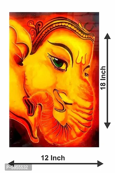 New Best Poster Design 'Modern Elegant Ganesha God' Wall Sticker (PVC Vinyl, 30.48 cm x 45.72 cm, Multicolour) For Living room,Bed Room , Kid Room, Guest Room Etc.(Pack of 1)-thumb3