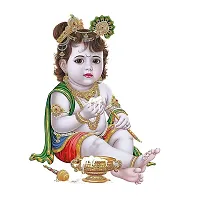 New Best Poster Krishna Wall Sticker Laddu Gopal Multicolor Vinyl Size 12 or 18 Inch for Living Room Home For Living room,Bed Room , Kid Room, Guest Room Etc.(Pack of 1)-thumb2