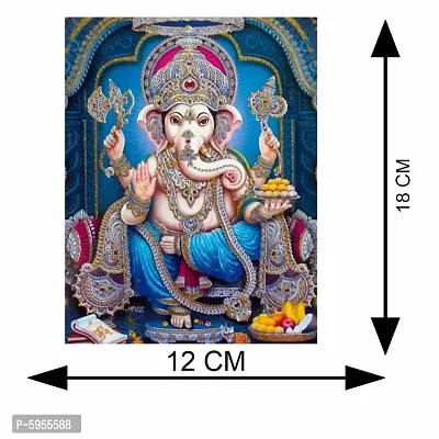 New Best Poster Lord Ganesha Poster God Contrast HD Printed Picture/Wall Decor Wall Sticker for Living Room Home.(Pack of 1)-thumb3