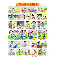 New PVC Good Habits Wall Sticker For Living Room , Bed Room , kid Room , Guest Room .(Size 12x18 Inch)  Best Poster Pack of 1.`-thumb1