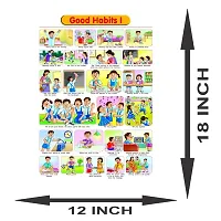 New PVC Good Habits Wall Sticker For Living Room , Bed Room , kid Room , Guest Room .(Size 12x18 Inch)  Best Poster Pack of 1.`-thumb2