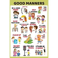 New PVC Good Manner Wall Sticker For Living Room , Bed Room , kid Room , Guest Room .(Size 12x18 Inch)  Best Poster Pack of 1.-thumb1