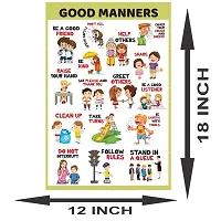 New PVC Good Manner Wall Sticker For Living Room , Bed Room , kid Room , Guest Room .(Size 12x18 Inch)  Best Poster Pack of 1.-thumb2