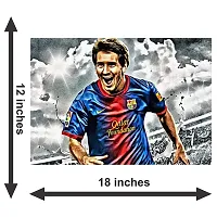 New PVC Best Messi Player Poster, Wall Sticker For Living Room , Bed Room , Guest Room .(Size 12x18 Inch)  Best Poster Pack of 1.-thumb1