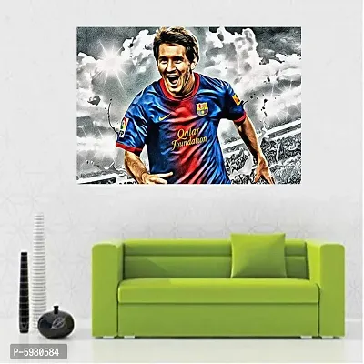 New PVC Best Messi Player Poster, Wall Sticker For Living Room , Bed Room , Guest Room .(Size 12x18 Inch)  Best Poster Pack of 1.-thumb3