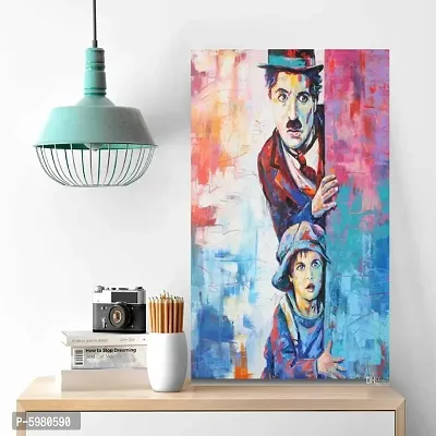 New PVC Vinyal Charlie Chaplin Poster, Wall Sticker For Living Room , Bed Room , Guest Room .(Size 12x18 Inch)  Best Poster Pack of 1.