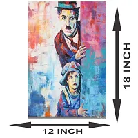 New PVC Vinyal Charlie Chaplin Poster, Wall Sticker For Living Room , Bed Room , Guest Room .(Size 12x18 Inch)  Best Poster Pack of 1.-thumb2