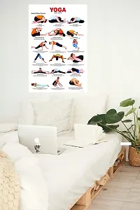 New PVC Yoga Fitness Poster Make Best Yoga Tips Poster , Wall Sticker For Living Room , Bed Room , Guest Room .(Size 12x18 Inch)  Best Poster Pack of 1.-thumb1