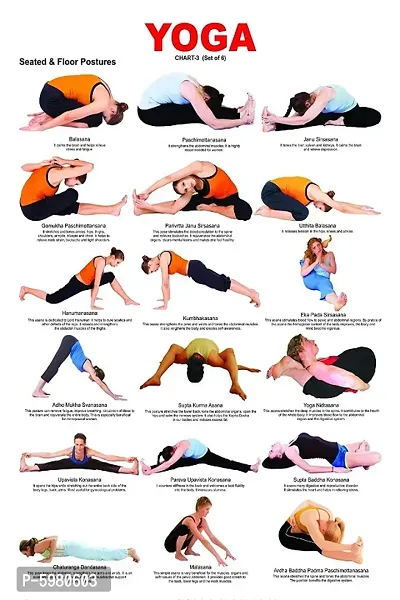 New PVC Yoga Fitness Poster Make Best Yoga Tips Poster , Wall Sticker For Living Room , Bed Room , Guest Room .(Size 12x18 Inch)  Best Poster Pack of 1.-thumb3