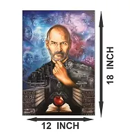 New PVC Steve Job Best Vinayl Poster , Wall Sticker For Living Room , Bed Room , Guest Room .(Size 12x18 Inch)  Best Poster Pack of 1.-thumb1