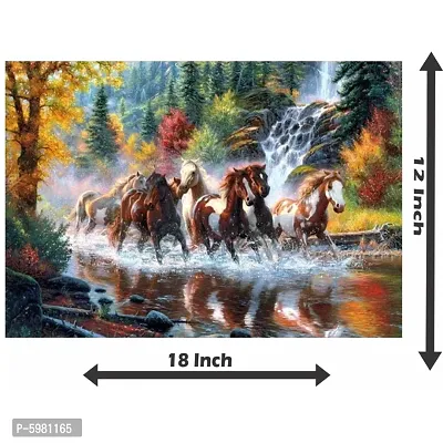 New PVC Horse New Design Famous Vinayl Poster , Wall Sticker For Living Room , Bed Room , Guest Room .(Size 12x18 Inch)  Best Poster Pack of 1.-thumb3