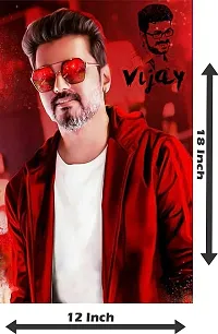 New PVC Vijay The Master Movie Poster , Wall Sticker For Living Room , Bed Room , Guest Room .(Size 12x18 Inch)  Best Poster Pack of 1.-thumb1