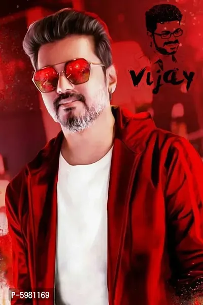 New PVC Vijay The Master Movie Poster , Wall Sticker For Living Room , Bed Room , Guest Room .(Size 12x18 Inch)  Best Poster Pack of 1.-thumb3