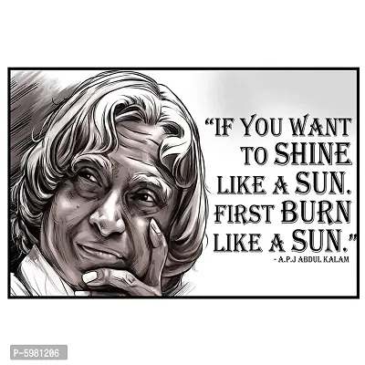 New PVC APJ Abdul Kalam (The Missile Man) Vinayl Poster , Wall Sticker For Living Room , Bed Room , Guest Room .(Size 12x18 Inch)  Best Poster Pack of 1.