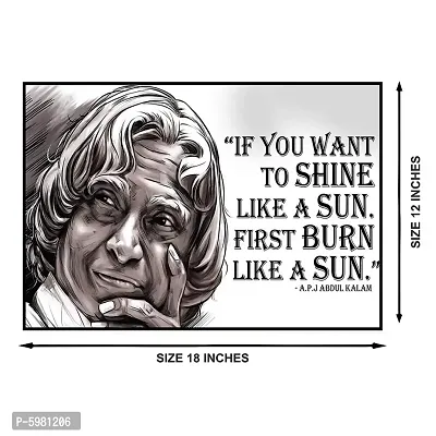 New PVC APJ Abdul Kalam (The Missile Man) Vinayl Poster , Wall Sticker For Living Room , Bed Room , Guest Room .(Size 12x18 Inch)  Best Poster Pack of 1.-thumb2