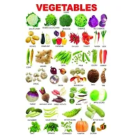 New PVC Vegetable Chart For Study Vinayl Poster , Wall Sticker For Living Room , Bed Room , Guest Room .(Size 12x18 Inch)  Best Poster Pack of 1.-thumb1