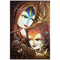 New PVC Radha Krishna Old Best Home Decore Vinayl Poster , Wall Sticker For Living Room , Bed Room , Guest Room .(Size 12x18 Inch)  Best Poster Pack of 1.-thumb2