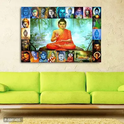 New PVC Sprictual Buddha Dav Ji Best Vinayl Poster , Wall Sticker For Living Room , Bed Room , Guest Room .(Size 12x18 Inch)  Best Poster Pack of 1.