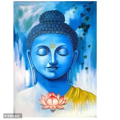 New PVC Sprictual God Buddha Dav Ji Best Vinayl Poster , Wall Sticker For Living Room , Bed Room , Guest Room .(Size 12x18 Inch)  Best Poster Pack of 1.-thumb0