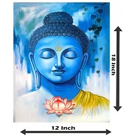 New PVC Sprictual God Buddha Dav Ji Best Vinayl Poster , Wall Sticker For Living Room , Bed Room , Guest Room .(Size 12x18 Inch)  Best Poster Pack of 1.-thumb1