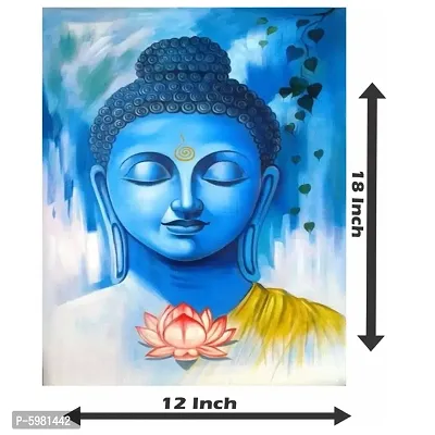 New PVC Sprictual God Buddha Dav Ji Best Vinayl Poster , Wall Sticker For Living Room , Bed Room , Guest Room .(Size 12x18 Inch)  Best Poster Pack of 1.-thumb2