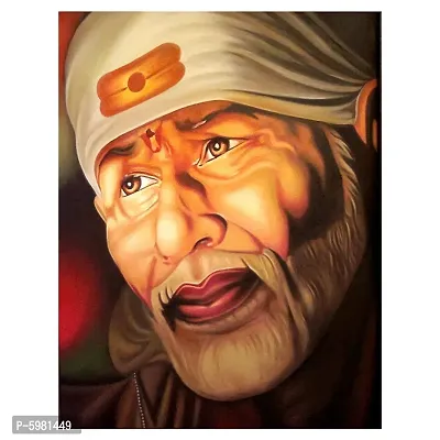 New PVC Sai Baba old Best Real Vinayl Poster , Wall Sticker For Living Room , Bed Room , Guest Room .(Size 12x18 Inch)  Best Poster Pack of 1.