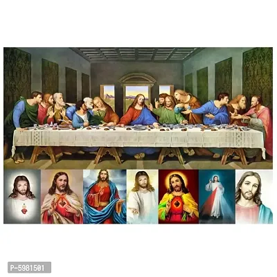 New PVC Jesus Last Panting On Earth Vinayl Poster , Wall Sticker For Living Room , Bed Room , Guest Room .(Size 12x18 Inch)  Best Poster Pack of 1.-thumb2