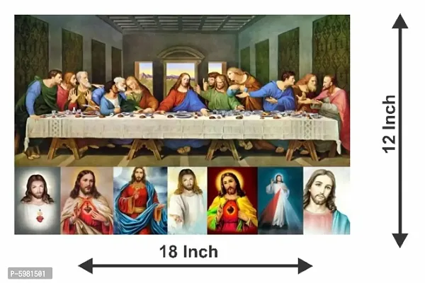 New PVC Jesus Last Panting On Earth Vinayl Poster , Wall Sticker For Living Room , Bed Room , Guest Room .(Size 12x18 Inch)  Best Poster Pack of 1.-thumb3