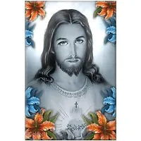 New PVC Jesus Real Face Black And White Panting Vinayl Poster , Wall Sticker For Living Room , Bed Room , Guest Room .(Size 12x18 Inch)  Best Poster Pack of 1.-thumb2