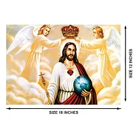 New PVC Jesus With angle Real Last Panting Vinayl Poster , Wall Sticker For Living Room , Bed Room , Guest Room .(Size 12x18 Inch)  Best Poster Pack of 1.-thumb1