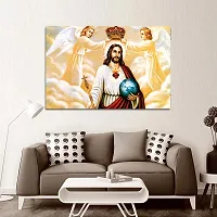 New PVC Jesus With angle Real Last Panting Vinayl Poster , Wall Sticker For Living Room , Bed Room , Guest Room .(Size 12x18 Inch)  Best Poster Pack of 1.-thumb2