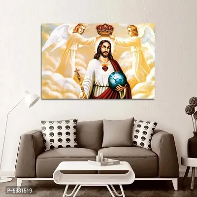 New PVC Jesus With angle Real Last Panting Vinayl Poster , Wall Sticker For Living Room , Bed Room , Guest Room .(Size 12x18 Inch)  Best Poster Pack of 1.-thumb3