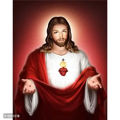 New PVC  Jesus Full Body Real Panting Vinayl Poster , Wall Sticker For Living Room , Bed Room , Guest Room .(Size 12x18 Inch)  Best Poster Pack of 1.-thumb3