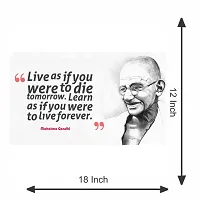 New PVC Mahatma Gandhi Ji REal Quart Vinayl Poster , Wall Sticker For Living Room , Bed Room , Guest Room .(Size 12x18 Inch)  Best Poster Pack of 1.-thumb2