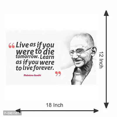 New PVC Mahatma Gandhi Ji REal Quart Vinayl Poster , Wall Sticker For Living Room , Bed Room , Guest Room .(Size 12x18 Inch)  Best Poster Pack of 1.-thumb3