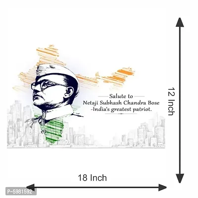 New PVC Subash Chandra Bose Real Vinayl Poster , Wall Sticker For Living Room , Bed Room , Guest Room .(Size 12x18 Inch)  Best Poster Pack of 1.-thumb3