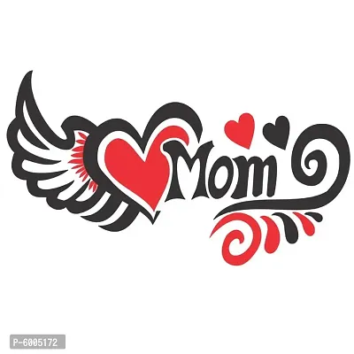 Voorkoms&reg; Mom with Heart and Wings Tattoo Temporary body Body Waterproof Boy and Girl Tattoo-thumb2