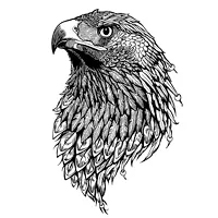 Voorkoms&reg; Black Eagle Tattoo Waterproof Men and Women  Temporary body Body Tattoo-thumb1